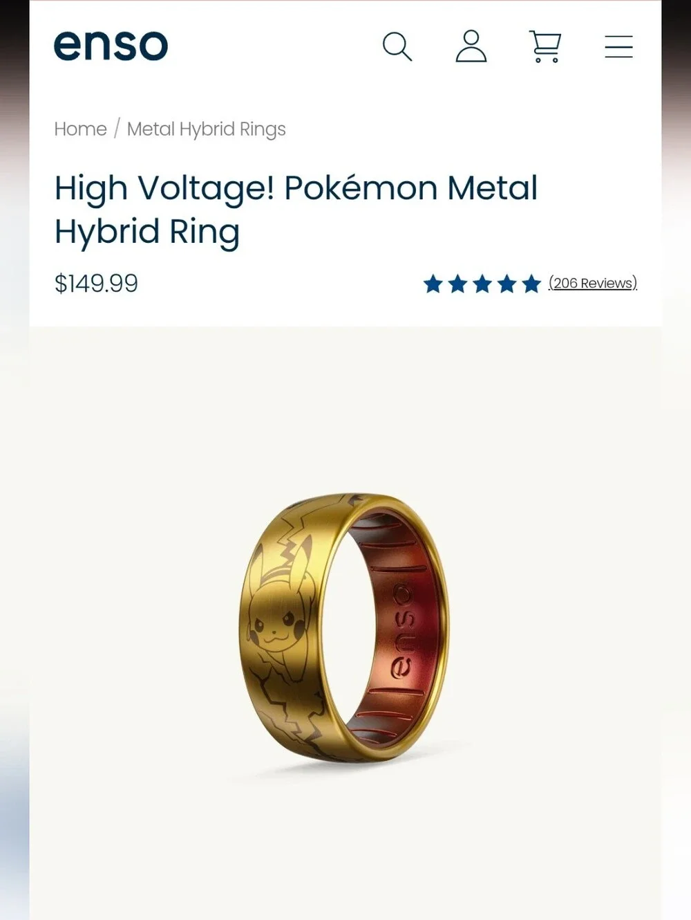 Pokemon Metal Hybrid Ring 7
